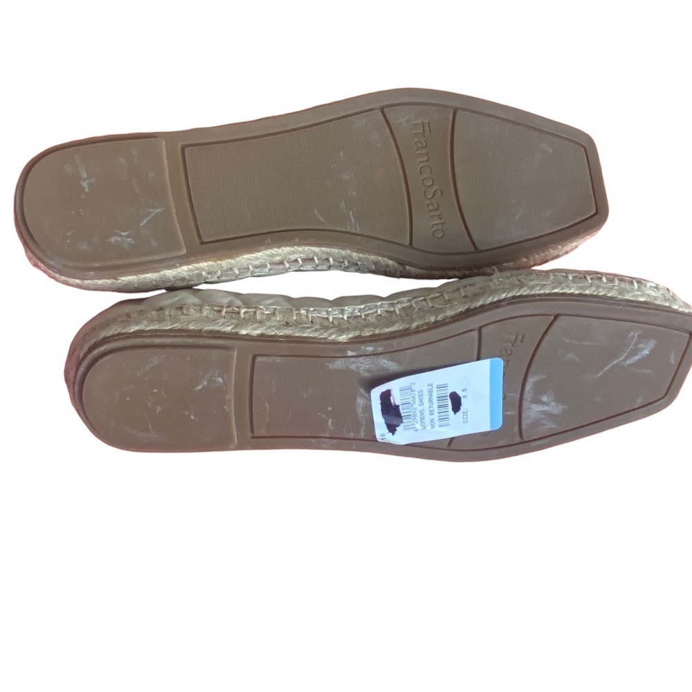 Franco Sarto Quilted Cream Espadrille Flats New Size 8.5 - Picture 10 of 10